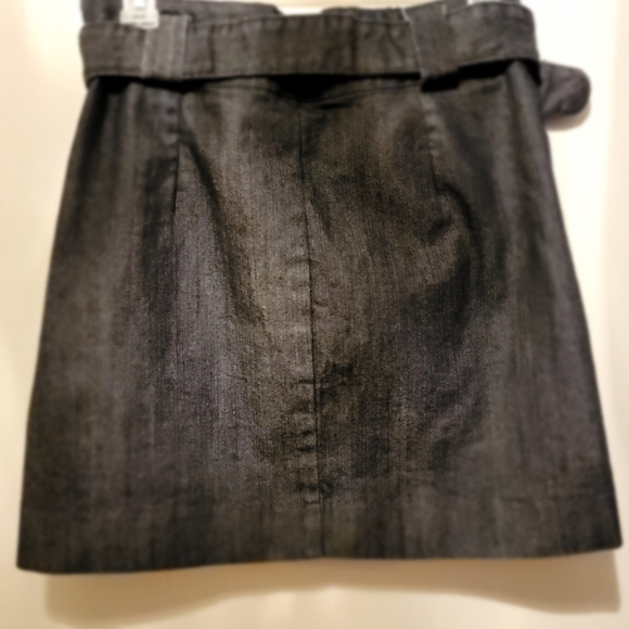 Liquid Jeans Mini Skirt, Size: 1/2, Color: Dark Grey - Picture 2 of 6